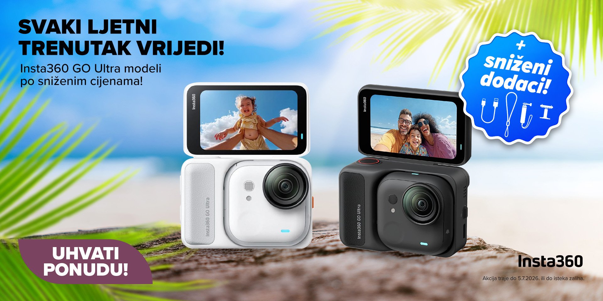 Sportska kamera Insta 360 go ultra